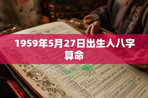 1959年5月27日出生人八字算命