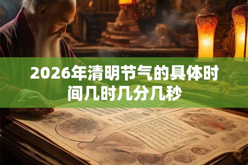 2026年清明节气的具体时间几时几分几秒 2026年清明节气的具体时间几时几分几秒