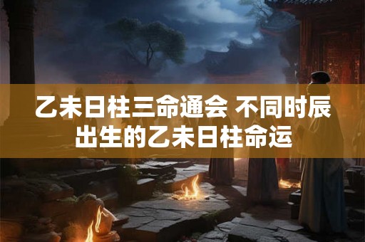 乙未日柱三命通会 不同时辰出生的乙未日柱命运 乙未日柱三命通会 不同时辰出生的乙未日柱命运