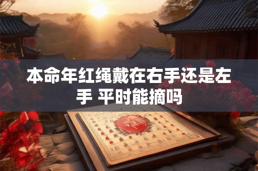 本命年红绳戴在右手还是左手 平时能摘吗 本命年红绳戴在右手还是左手 平时能摘吗