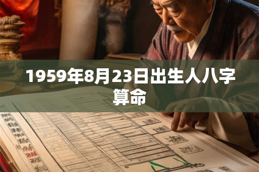 1959年8月23日出生人八字算命 1959年8月23日出生人八字算命