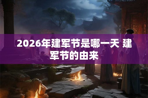 2026年建军节是哪一天 建军节的由来