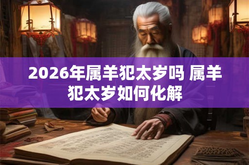 2026年属羊犯太岁吗 属羊犯太岁如何化解