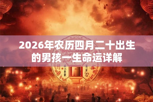 2026年农历四月二十出生的男孩一生命运详解 2026年农历四月二十出生的男孩一生命运详解