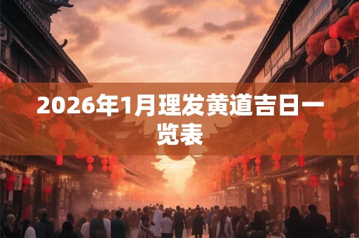 2026年1月理发黄道吉日一览表 2026年1月理发黄道吉日一览表