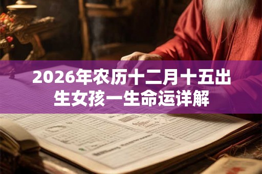 2026年农历十二月十五出生女孩一生命运详解 2026年农历十二月十五出生女孩一生命运详解