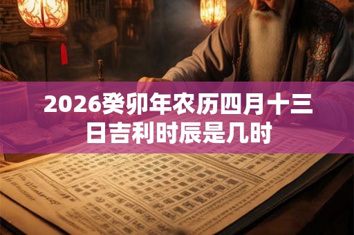 2026癸卯年农历四月十三日吉利时辰是几时 2026癸卯年农历四月十三日吉利时辰是几时