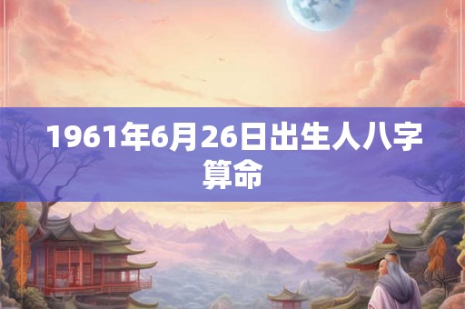 1961年6月26日出生人八字算命 1961年6月26日出生人八字算命