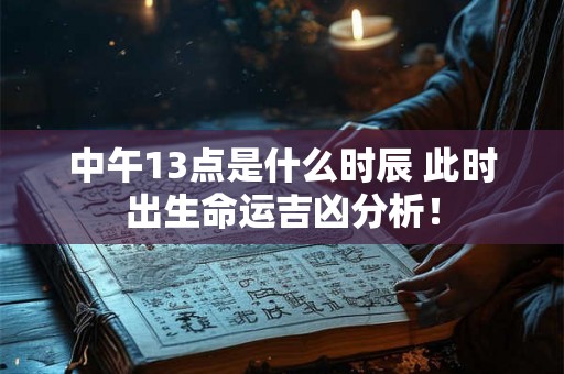 中午13点是什么时辰 此时出生命运吉凶分析! 中午13点是什么时辰 此时出生命运吉凶分析!