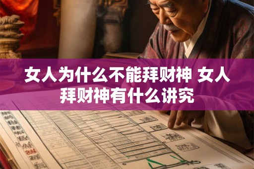 女人为什么不能拜财神 女人拜财神有什么讲究 女人为什么不能拜财神 女人拜财神有什么讲究