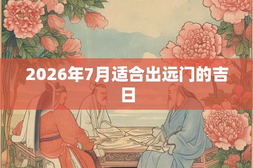 2026年7月适合出远门的吉日 2026年7月适合出远门的吉日