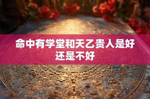 命中有学堂和天乙贵人是好还是不好 命中有学堂和天乙贵人是好还是不好