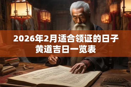 2026年2月适合领证的日子黄道吉日一览表 2026年2月适合领证的日子黄道吉日一览表