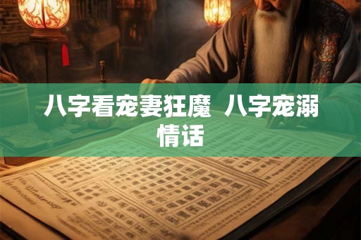 八字看宠妻狂魔 八字宠溺情话 八字看宠妻狂魔 八字宠溺情话