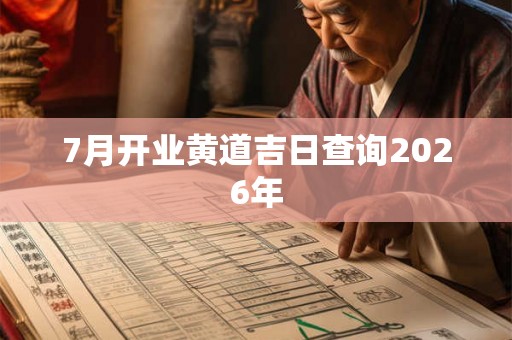 7月开业黄道吉日查询2026年 7月开业黄道吉日查询2026年