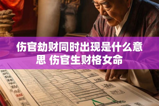 伤官劫财同时出现是什么意思 伤官生财格女命 伤官劫财同时出现是什么意思 伤官生财格女命