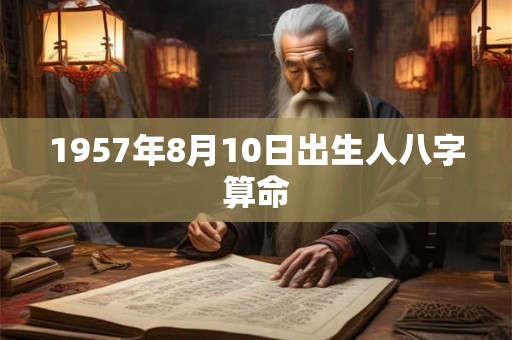 1957年8月10日出生人八字算命 1957年8月10日出生人八字算命