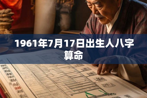 1961年7月17日出生人八字算命 1961年7月17日出生人八字算命