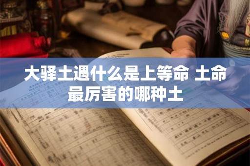 大驿土遇什么是上等命 土命最厉害的哪种土