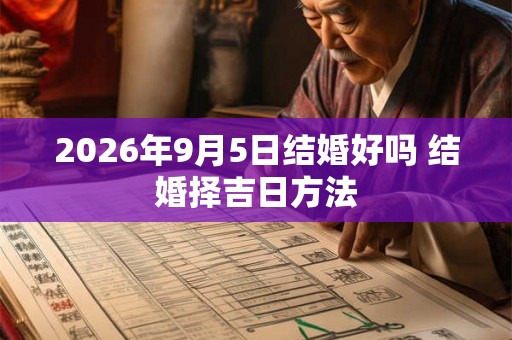 2026年9月5日结婚好吗 结婚择吉日方法 2026年9月5日结婚好吗 结婚择吉日方法