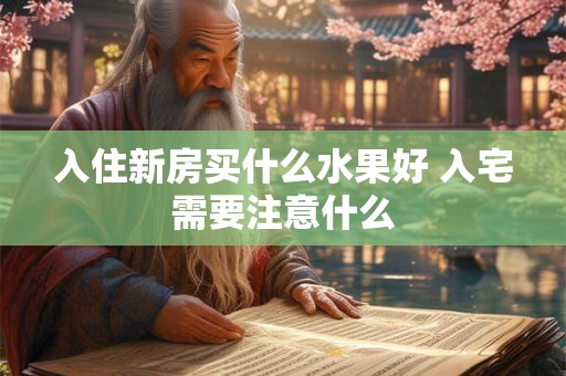 入住新房买什么水果好 入宅需要注意什么 入住新房买什么水果好 入宅需要注意什么