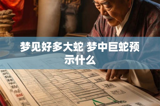 梦见好多大蛇 梦中巨蛇预示什么 梦见好多大蛇 梦中巨蛇预示什么