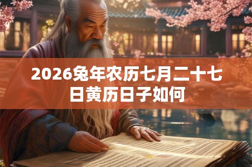 2026兔年农历七月二十七日黄历日子如何