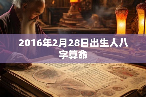 2016年2月28日出生人八字算命 2016年2月28日出生人八字算命