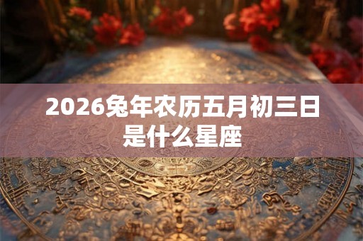 2026兔年农历五月初三日是什么星座 2026兔年农历五月初三日是什么星座