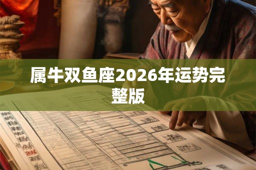 属牛双鱼座2026年运势完整版 属牛双鱼座2026年运势完整版