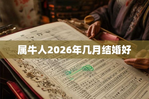 属牛人2026年几月结婚好