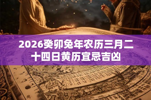 2026癸卯兔年农历三月二十四日黄历宜忌吉凶