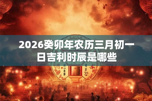 2026癸卯年农历三月初一日吉利时辰是哪些 2026癸卯年农历三月初一日吉利时辰是哪些