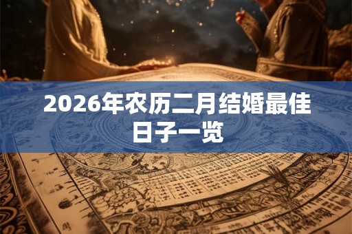 2026年农历二月结婚最佳日子一览 2026年农历二月结婚最佳日子一览
