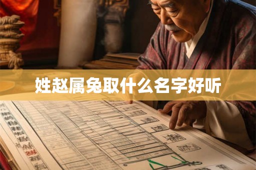 姓赵属兔取什么名字好听 姓赵属兔取什么名字好听