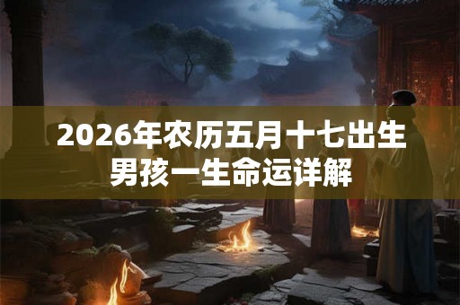 2026年农历五月十七出生男孩一生命运详解 2026年农历五月十七出生男孩一生命运详解