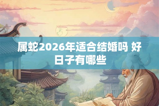 属蛇2026年适合结婚吗 好日子有哪些