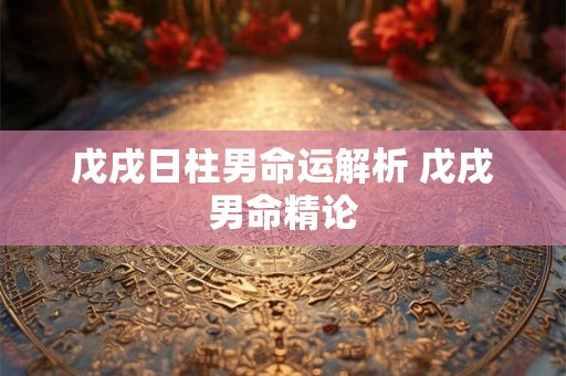 戊戌日柱男命运解析 戊戌男命精论 戊戌日柱男命运解析 戊戌男命精论
