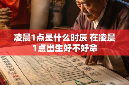 凌晨1点是什么时辰 在凌晨1点出生好不好命