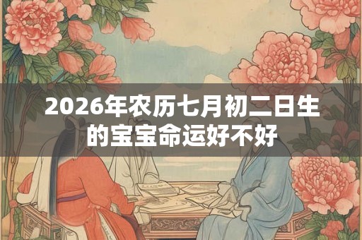 2026年农历七月初二日生的宝宝命运好不好