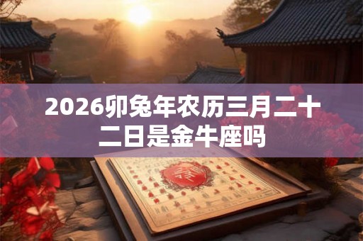 2026卯兔年农历三月二十二日是金牛座吗 2026卯兔年农历三月二十二日是金牛座吗
