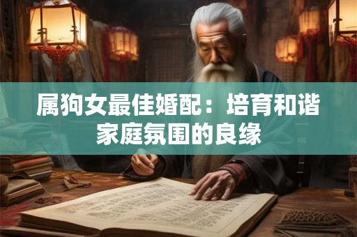 属狗女最佳婚配:培育和谐家庭氛围的良缘 属狗女最佳婚配:培育和谐家庭氛围的良缘