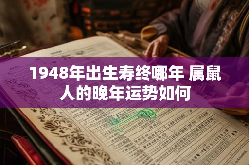 1948年出生寿终哪年 属鼠人的晚年运势如何