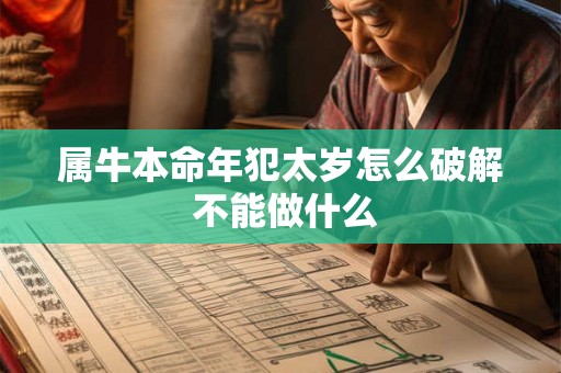 属牛本命年犯太岁怎么破解 不能做什么 属牛本命年犯太岁怎么破解 不能做什么