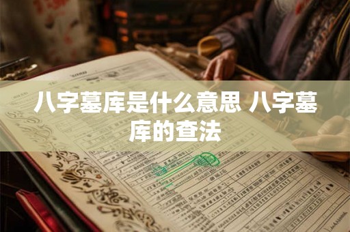 八字墓库是什么意思 八字墓库的查法 八字墓库是什么意思 八字墓库的查法