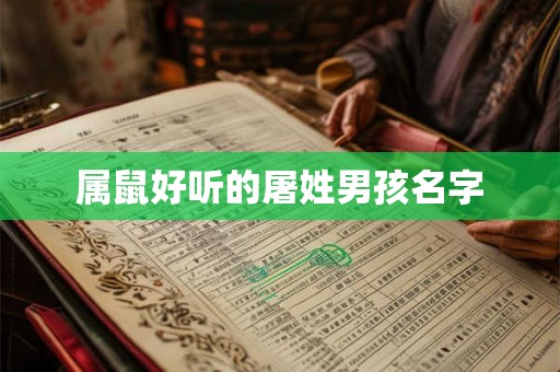 属鼠好听的屠姓男孩名字 属鼠好听的屠姓男孩名字