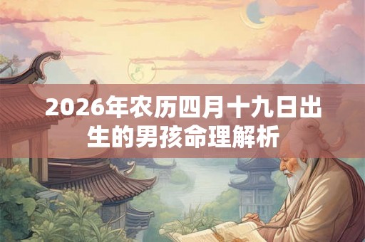 2026年农历四月十九日出生的男孩命理解析 2026年农历四月十九日出生的男孩命理解析