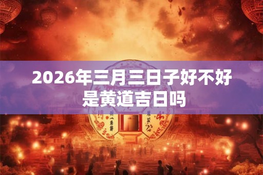 2026年三月三日子好不好 是黄道吉日吗