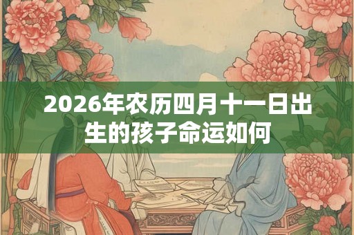 2026年农历四月十一日出生的孩子命运如何