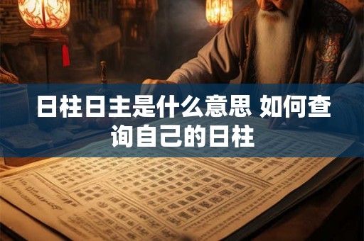 日柱日主是什么意思 如何查询自己的日柱 日柱日主是什么意思 如何查询自己的日柱